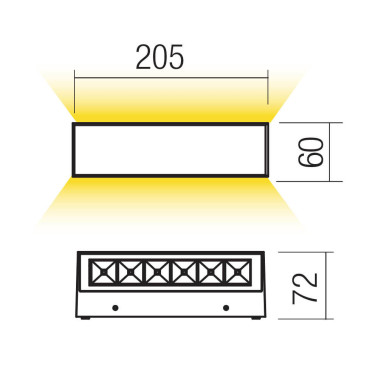 REDO AROOS 205 Bidireccional Aplique Blanco
