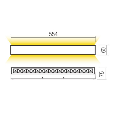 REDO AROOS 550 Bidireccional Aplique Blanco