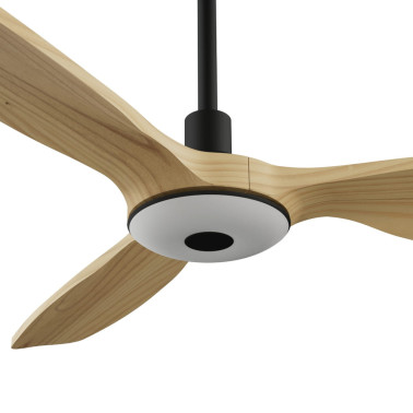 SULION BALCONY NEO 107 LUZ Ventilador Negro-Madera