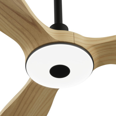 SULION BALCONY NEO 107 LUZ Ventilador Negro-Madera