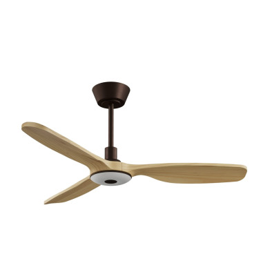 SULION BALCONY NEO 107 LUZ Ventilador Marrón-Madera
