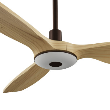 SULION BALCONY NEO 107 LUZ Ventilador Marrón-Madera