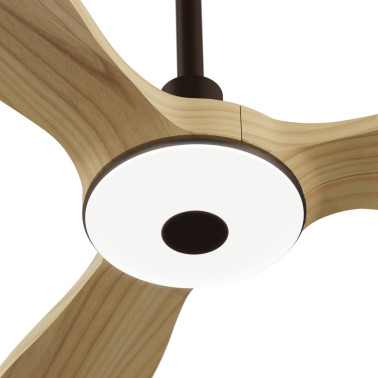 SULION BALCONY NEO 107 LUZ Ventilador Marrón-Madera