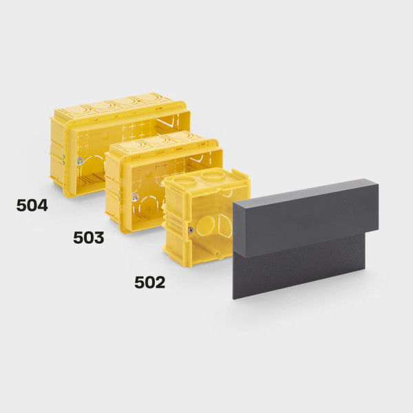 Compatible con 3 cajas empotrables distintas (opcionales)