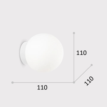IDEAL LUX MAPA D10 Aplique Blanco