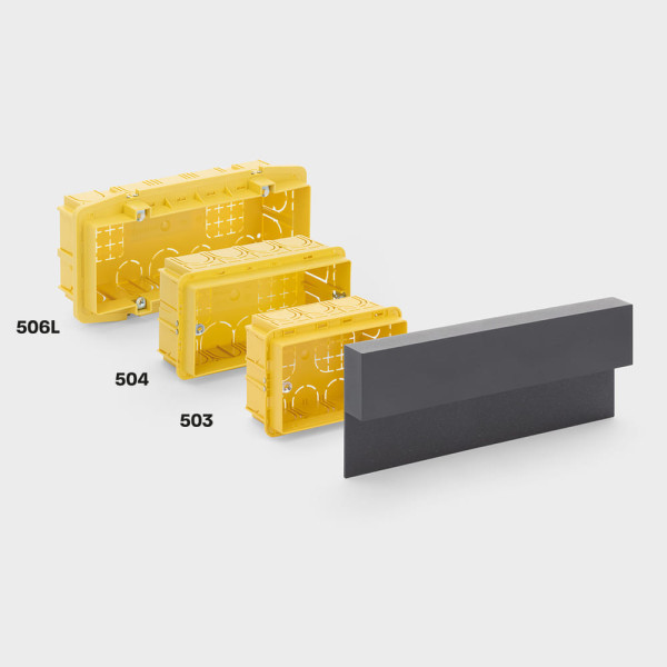 Compatible con 3 cajas empotrables distintas (opcionales)