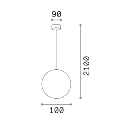IDEAL LUX MAPA D10 Colgante Blanco