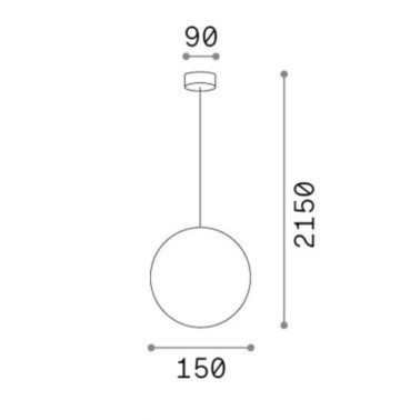 IDEAL LUX MAPA D15 Colgante Blanco