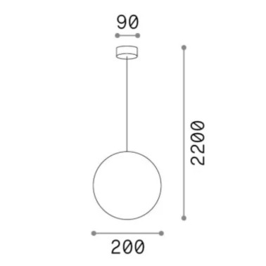 IDEAL LUX MAPA D20 Colgante Blanco