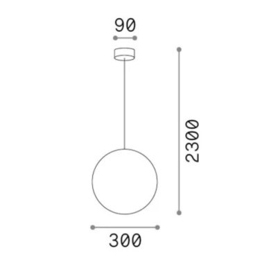 IDEAL LUX MAPA D30 Colgante Blanco