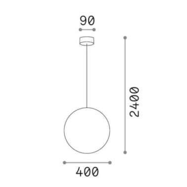IDEAL LUX MAPA D40 Colgante Blanco