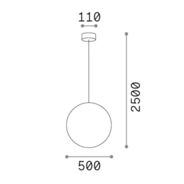 IDEAL LUX MAPA D50 Colgante Blanco