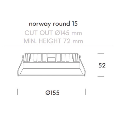 HOFF LIGHT NORWAY ROUND 15 Downlight Blanco IP65 3CCT