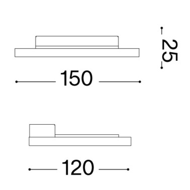 IDEAL LUX BLOCK 150 Aplique Blanco