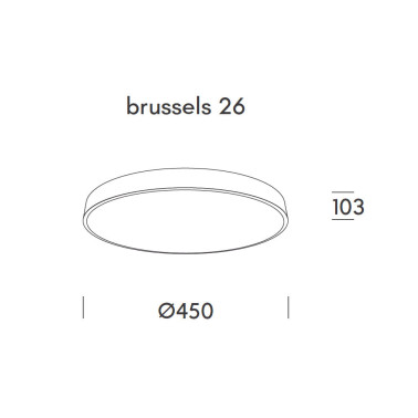 HOFF LIGHT BRUSSELS 26 Plafón Blanco 3CCT Dimmable