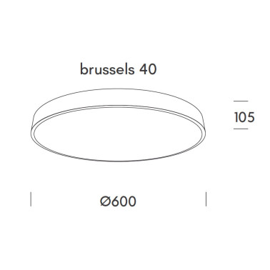 HOFF LIGHT BRUSSELS 40 Plafón Blanco 3CCT Dimmable