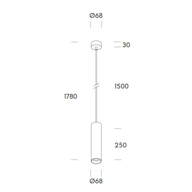 HOFF LIGHT BOGOTA Colgante Tubular Blanco GU10