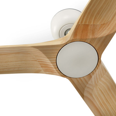 FARO HEYWOOD L Ventilador Blanco-Pino