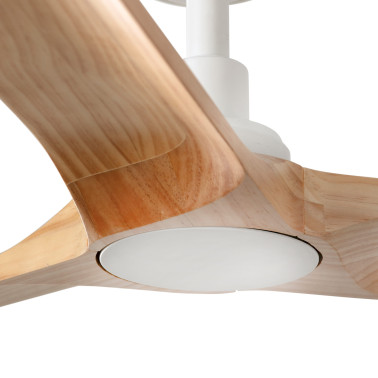 FARO HEYWOOD L Ventilador Blanco-Pino