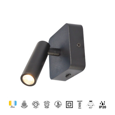 MANTRA POPA LED Aplique Lector Negro