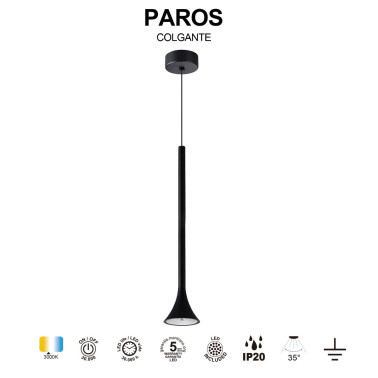 MANTRA PAROS Colgante Negro 3W