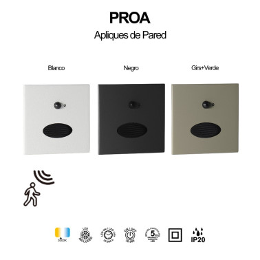 MANTRA PROA LED Bañador Sensor Negro