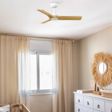 FARO HEYWOOD S Ventilador de Techo Blanco-Pino