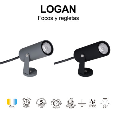 MANTRA LOGAN LED Foco Negro