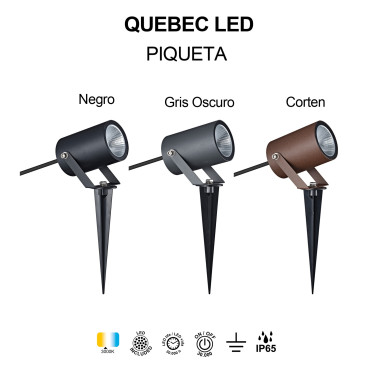 MANTRA QUEBEC LED Estaca de Jardín Negro