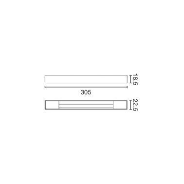 FARO NESO SLIM Bañador de Pared 3000K Negro
