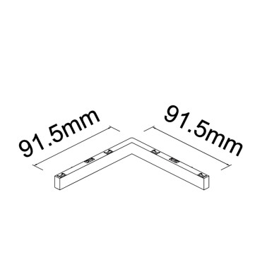 MANTRA MAGNETO MINI Conexión Interna 90º Negro