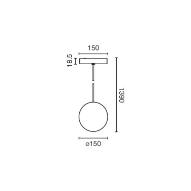 FARO NESO SLIM UNIK Colgante 2700K Negro