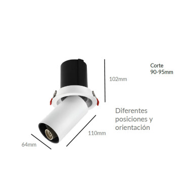 ATMOSS Foco Empotrable Retráctil GU10 Negro
