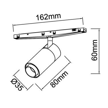 MANTRA MAGNETO MINI Foco Zoom 7W 15º-36º