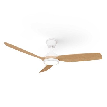 SULION DANA LUZ Ventilador IP66 Blanco-Madera 21W CCT