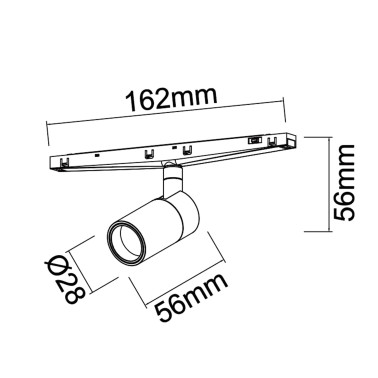 MANTRA MAGNETO MINI Foco 5W 38º