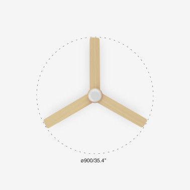 FARO MINI PUNT S Ventilador Blanco-Arce DC