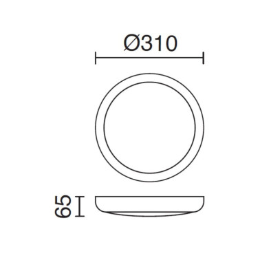 DOPO BASIC Plafón Blanco IP65 3CCT Multi-Potencia