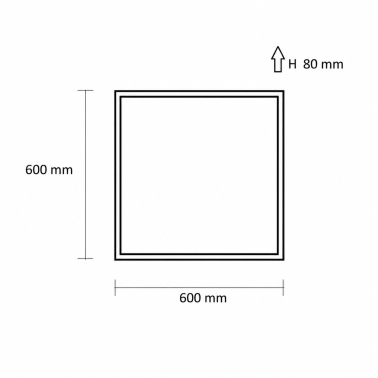 INCOLAMP Plafón Cuadrado Led Blanco  CCT