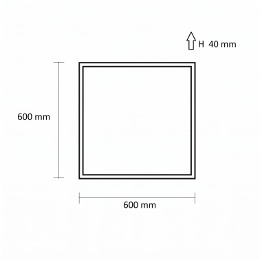 INCOLAMP Plafón Cuadrado Led Blanco 60x60 cm 4000K