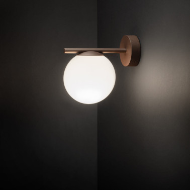 LOMBARDO PUNTO APPLIQUE con Esfera de Vidrio IP65