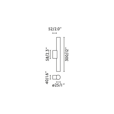 FARO CALMA 300 Aplique Linestra Madera IP44
