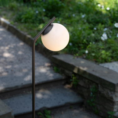 LOMBARDO PUNTO STELO Baliza con Esfera de Vidrio IP65