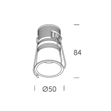 HOFF LIGHT GRAZ Mini Downlight Negro 24º IP65