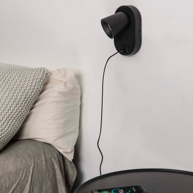 FARO CORB USB C Aplique de Lectura Negro