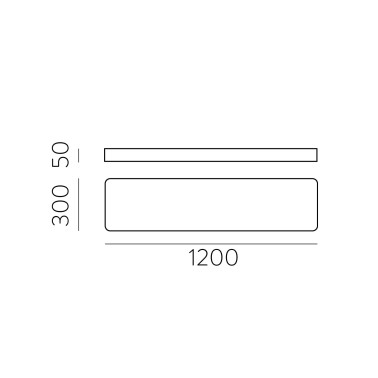 ACB TURIN 1200 Plafón Negro Texturado 68W 3CCT