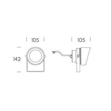 HOFF LIGHT BELGIUM 9 Proyector con Estaca Antracita 12W 3000K