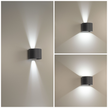 HOFF LIGHT PALMA ROUND Aplique 3CCT Antracita