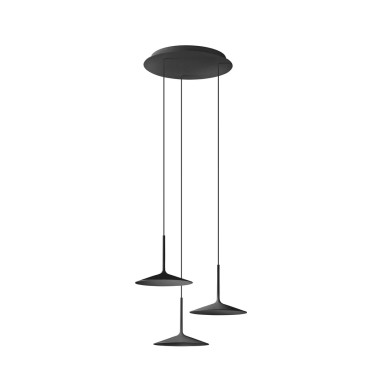 LINEA LIGHT POE_P3 Colgante 17W Negro Texturado