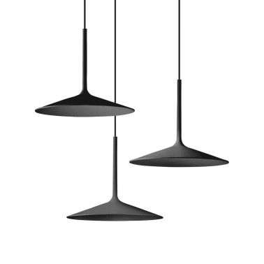 LINEA LIGHT POE_P3 Colgante 17W Negro Texturado